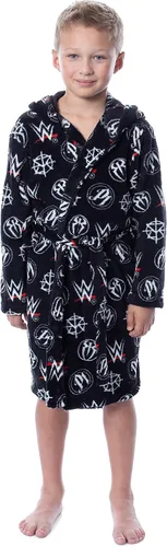 Vista 2 de INTIMO WWE Wresting Hero Logos - Bata de baño con capucha para niños, Back