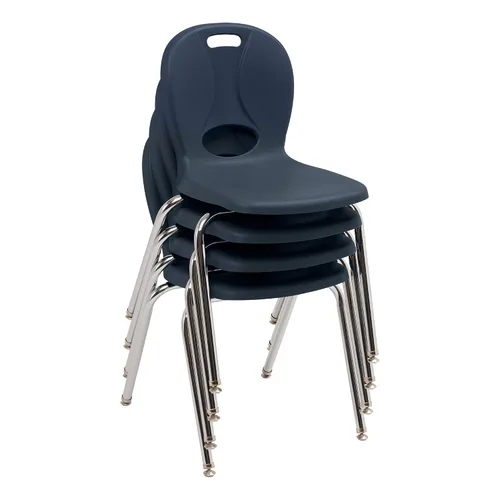 Vista 13 de Learniture LNT-116-CSW-BK Learniture Structure Series - Sillas escolares apilables para aula, altura del asiento de 16 pulgadas, color negro