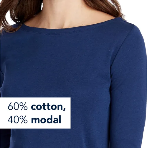 Vista 3 de vineyard vines Camiseta simple de cuello bote para mujer