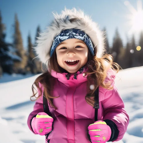 Vista 12 de AMYIPO - Guantes de invierno para niños y niñas, ideales para esquí, nieve, snowboard