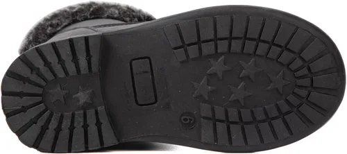 Vista 4 de Botas de piel de vestir para niñas, botines cortos de moda para invierno, otoño, zapatos clásicos con cremallera lateral