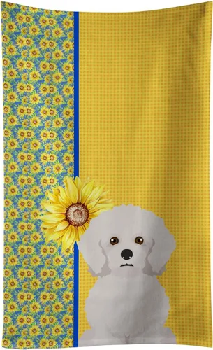 Vista 195 de Caroline's Treasures WDK5313KTWL - Toalla de cocina con diseño de girasoles de verano, color negro y tostado, Airedale Terrier, toalla de mano