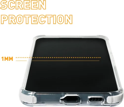 Vista 6 de Armor Classics - Funda para Samsung Galaxy S22, transparente con cinta gris claro