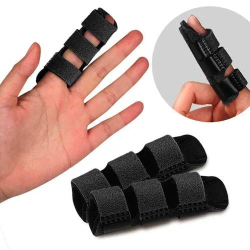 Vista 6 de Férula para dedos, corrector de dedos, alivio del dolor, soporte de dedo, protector de correa para fijación de férula de mano, para articulaciones