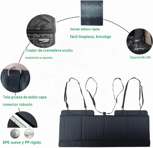 Vista 6 de colchón para auto no inflable, extensor de asiento trasero de auto, colchón portátil para SUV, colchón de auto plegable, colchón de camping