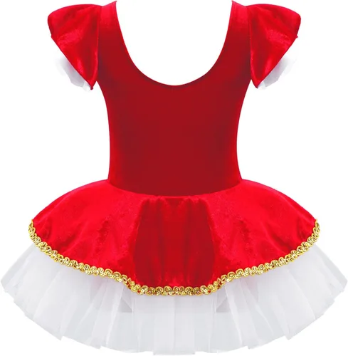 Vista 2 de Kids Girls Ballet Dance Dress Leotard Festival Fairytale Cosplay Costume Tutu Skirt Dancewear