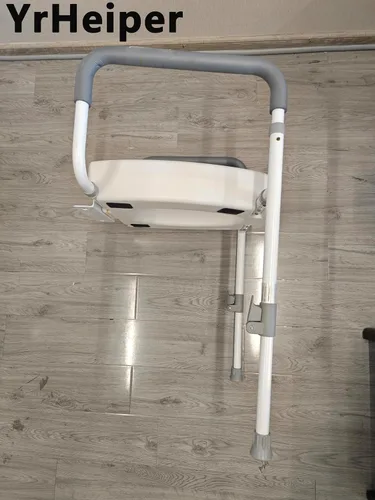 Vista 3 de YrHeiper - Asientos de inodoro elevados con asas, reposabrazos para uso con asientos de inodoro