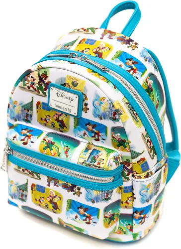 Vista 6 de Loungefly Disney Mini Mochila Pinocho Little Golden Books AOP Multicolor