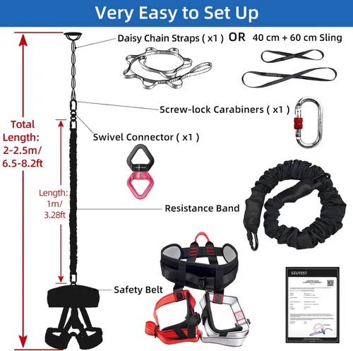 Vista 4 de PRIOR FITNESS Bungee - Juego de equipo de fitness casual de látex, bandas de resistencia, cuerda de baile, ejercicio en casa, gimnasio