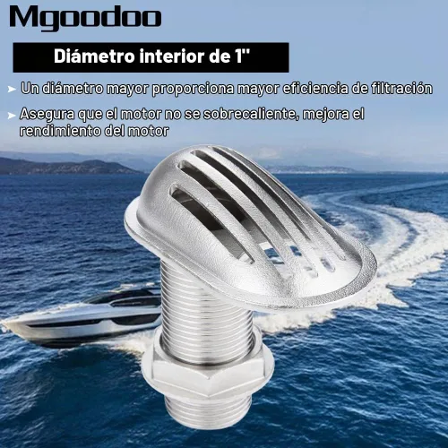 Vista 7 de 1 colador de entrada de barco marino de acero inoxidable 316 a través del casco de entrada de 1 pulgada
