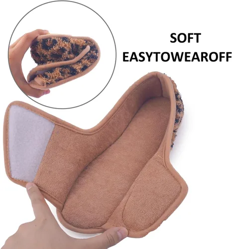 Vista 2 de Git-up -Pantuflas para mujer con diabetes/artritis/edema, cierre ajustable, espuma viscoelástica, punta abierta, extra ancha