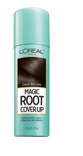Vista 5 de L'Oreal Paris Magic Root Cover Up - Corrector en aerosol gris marrón claro, 2 onzas y marrón oscuro, paquete de 2 onzas