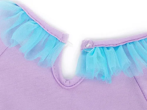 Vista 9 de Eledobby Ropa de princesa para bebés y niñas, enterizo con diadema, disfraz de Halloween, vestido de fiesta de cumpleaños