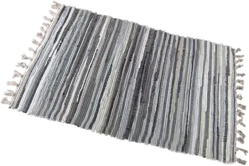 Vista 11 de Chindi - Alfombra de trapo, lavable a máquina, reversible, de algodón, tejida a mano, multicolor, a rayas, para dormitorio, sala de estar, cocina