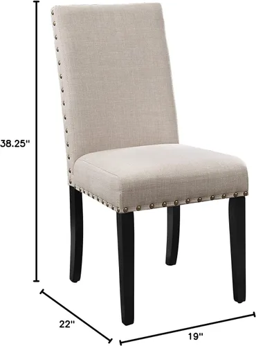 Vista 3 de New Classic Furniture Crispin - Silla de comedor (2 unidades), color natural