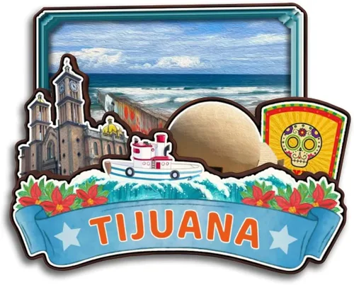 Vista 8 de Ensenada Baja California México - Imán de madera para nevera, colección de madera 3D, hecho a mano, recuerdos de la ciudad de viaje, imán