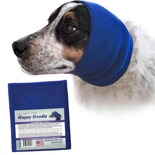 Vista 15 de Happy Hoodie La banda calmante original para perros y gatos - Marca americana - Alivio de la ansiedad/Protección contra el ruido-Aseo-Truenos-Fuegos