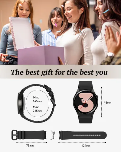 Vista 8 de Relojes inteligentes para hombres y mujeres, reloj inteligente HD de 1.26 pulgadas para teléfonos Android y iPhone (llamadas/contestadores), reloj