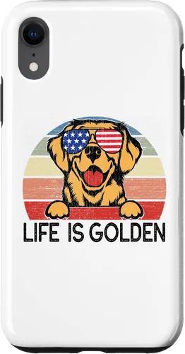 Vista 9 de Carcasa dorada para iPhone 12 mini Golden Retriever Dogs Life is Golden