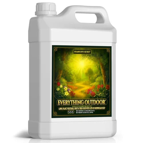 Vista 11 de Humboldts Secret Fertilizante líquido Everything Outdoor 5-5-5 con algas noruegas y micronutrientes para césped, jardines, verduras, flores