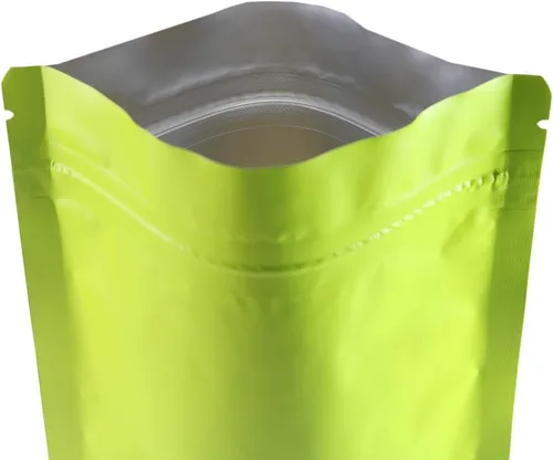 Vista 2 de QQ Studio Bolsas de pie de aluminio Mylar mate sellables de doble cara (100 bolsas) (5.1 x 7.1 pulgadas, verde mate)