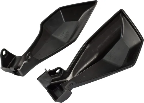 Vista 8 de Paramanos de motocicleta negro manillar cepillo de mano protector de freno embrague cubierta protector de flujo de aire deflector de viento