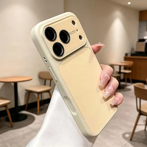 Vista 2 de Funda de silicona líquida para iPhone 17 Pro Max equipada con película protectora de lente, anticolisión suave al tacto y resistente a las manchas