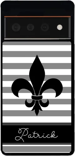 Vista 5 de Fleur De Lis - Funda de goma negra personalizada para teléfono compatible con Google Pixel 10, 10 Pro, 10 Pro XL, 9a, 9 Pro, Pixel 9, Pixel 9 Pro