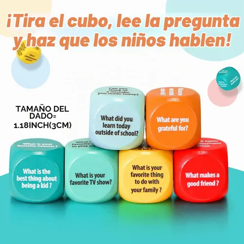 Vista 4 de Simgoing Cubo de conversación de 6 piezas para romper el hielo, mesa