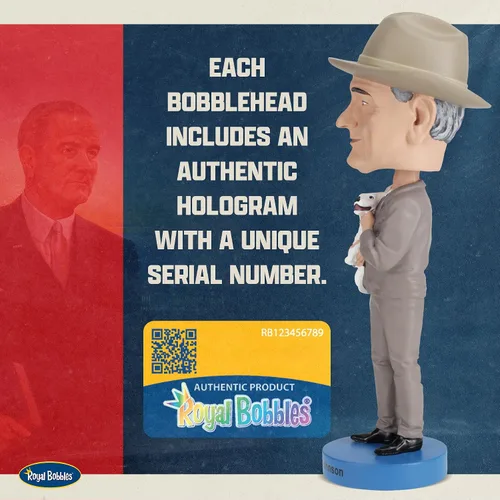 Vista 3 de Royal Bobbles Lyndon B. Johnson - Estatua coleccionable de Bobblehead