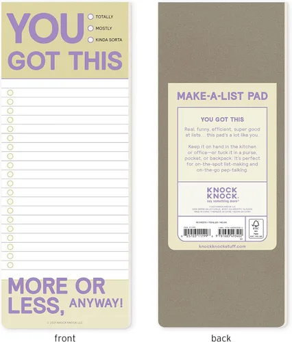 Vista 2 de Knock Knock You Got This Make-a-List - Bloc de planificación de notas diarias, 3.5 x 9 pulgadas