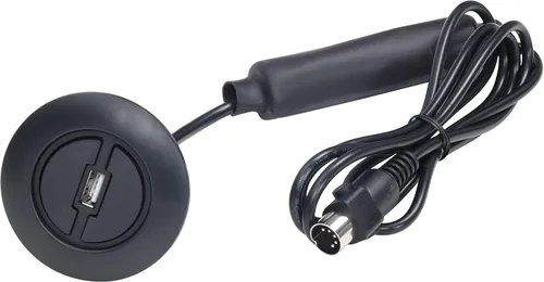 Vista 2 de Okin Piezas de repuesto para sillón reclinable, 2 botones redondos de control de mano, enchufe de 5 pines con USB, luz LED azul, reemplazo