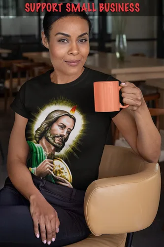 Vista 4 de Camiseta gráfica para mujer, diseño de San Judas de Tadeo, San Judas Patron, católico
