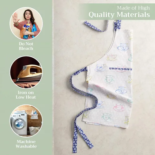 Vista 1202 de Maison d' Hermine Delantales para mujer con bolsillo, 100% algodón (27.50 x 31.50 pulgadas)