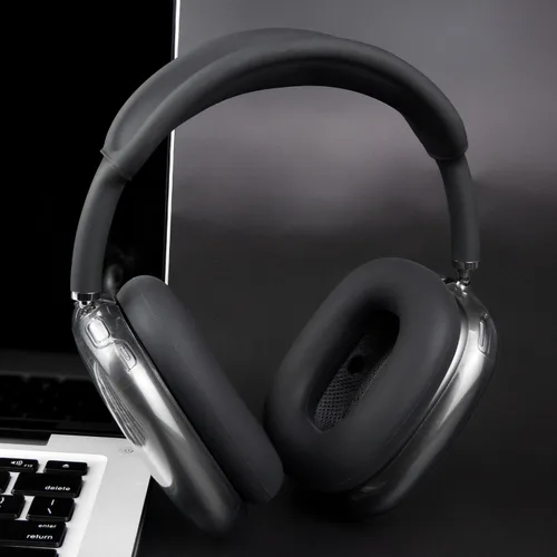 Vista 8 de Kit protector SOULWIT para AirPods Max, cubierta de diadema + protector de estuche de TPU + cubierta de almohadillas de silicona, accesorio Negro