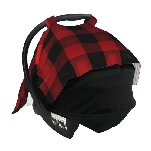 Vista 4 de Cubierta de toldo para asiento de automóvil para bebé, suave y transpirable, fundas de lactancia materna, multiuso, cochecito de bebé, regalo