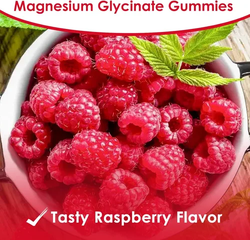 Vista 7 de Gomitas de glicinato de magnesio de 500 mg Gomitas de magnesio relajantes Sin azúcar Sin OMG Sin gluten Apto para veganas para adultos