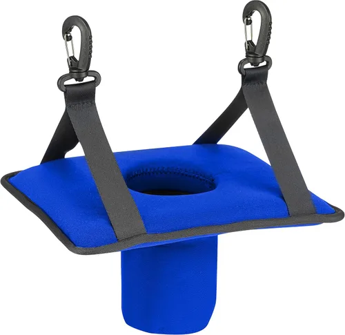 Vista 8 de Neopreno colgante sostenedor de la bebida para hamacas, hamacas, sillas de salón - negro