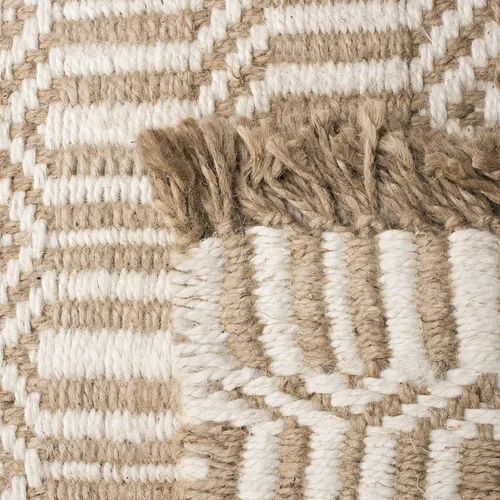 Vista 4 de SAFAVIEH Natural Fiber Collection - Alfombra decorativa de 2 x 3 pies, natural y marfil, hecho a mano, estilo bohemio con flecos, ideal para zonas