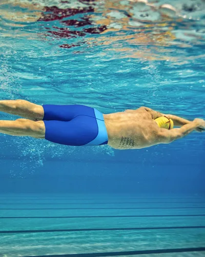 Vista 5 de Runhit Swim Jammers for Men, UPF 50+ Men's Athletic Swimwear Jammers, Endurance Swimsuit for Training Racing
