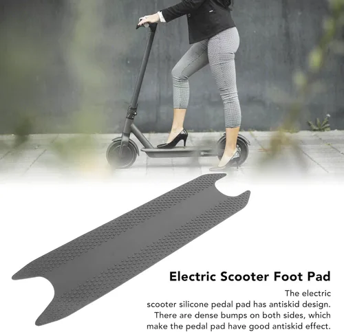 Vista 7 de Papel de lija para pedal de scooter eléctrico, alfombrilla de silicona de repuesto para patineta, alfombrilla de silicona antideslizante compatible