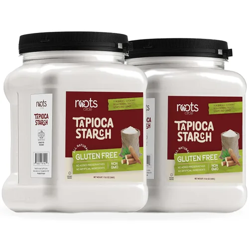 Vista 8 de Roots Circle Almidón de Tapioca Totalmente Natural Harina sin GMO y sin Gluten con Sin Conservantes Kosher para Pésaj Espesante para Sopas