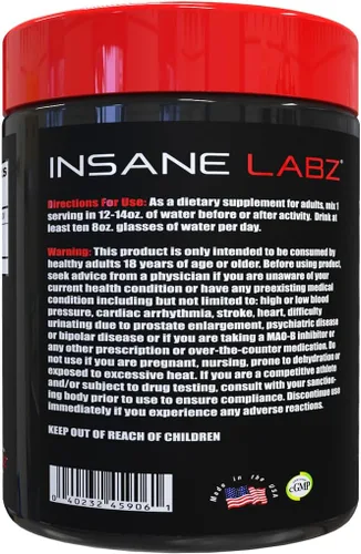 Vista 3 de Insane Labz Glutamina, 0.18 oz Porción, 60 porciones.