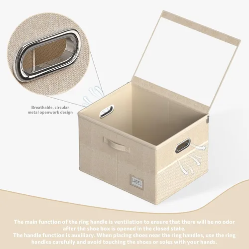 Vista 4 de Organizador de zapatos para armario, contenedores grandes de almacenamiento de zapatos con ventana transparente, contenedor de zapatos que ahorra
