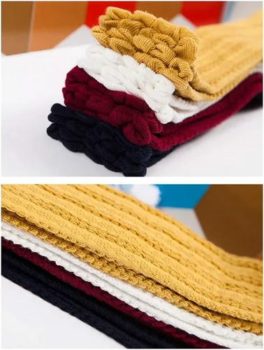Vista 3 de Toptim Calcetines altos de punto trenzado para bebés y niñas