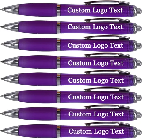 Vista 11 de Personalized Ballpoint Pens with Name for Events, Pink, 50 Pcs Custom Promotional Logo, Customized for Church, Wedding, Business, Reunion, Bank