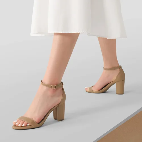 Vista 6 de DREAM PAIRS - Sandalias de tacón grueso y bajo para mujer