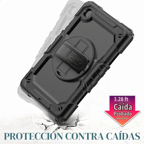 Vista 5 de Funda para Samsung Galaxy Tab A7 Lite 2021 8.7'' SM-T220/T225/T227 con Protector de Pantalla Soporte para Lápiz [Correa de Mano Giratoria 360]