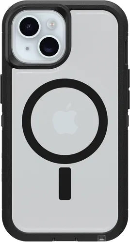 Vista 8 de OtterBox Funda para iPhone 17e, iPhone 16e, iPhone 15, iPhone 14 y iPhone 13 Defender Series, color negro, sin pantalla, resistente y duradera