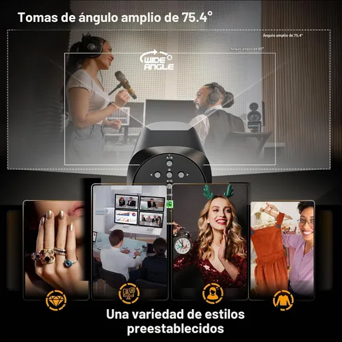 Vista 4 de AVMATRIX FHD 4K Cámara web gran angular con zoom óptico 10X ToF AF